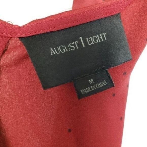 August 1 Eight v-neck asymmetrical tuck satin dress size medium - Picture 5 of 15